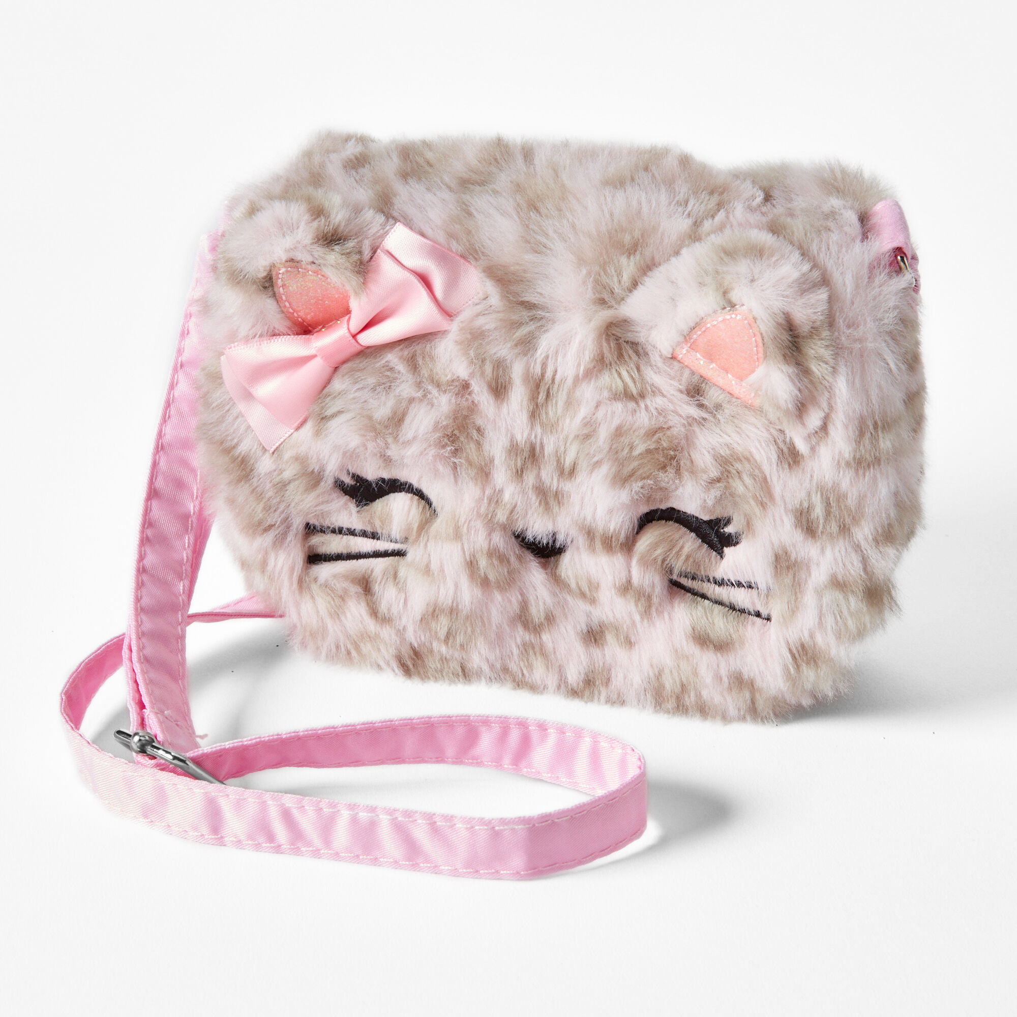 Claire's Furry Heart Coin Purse