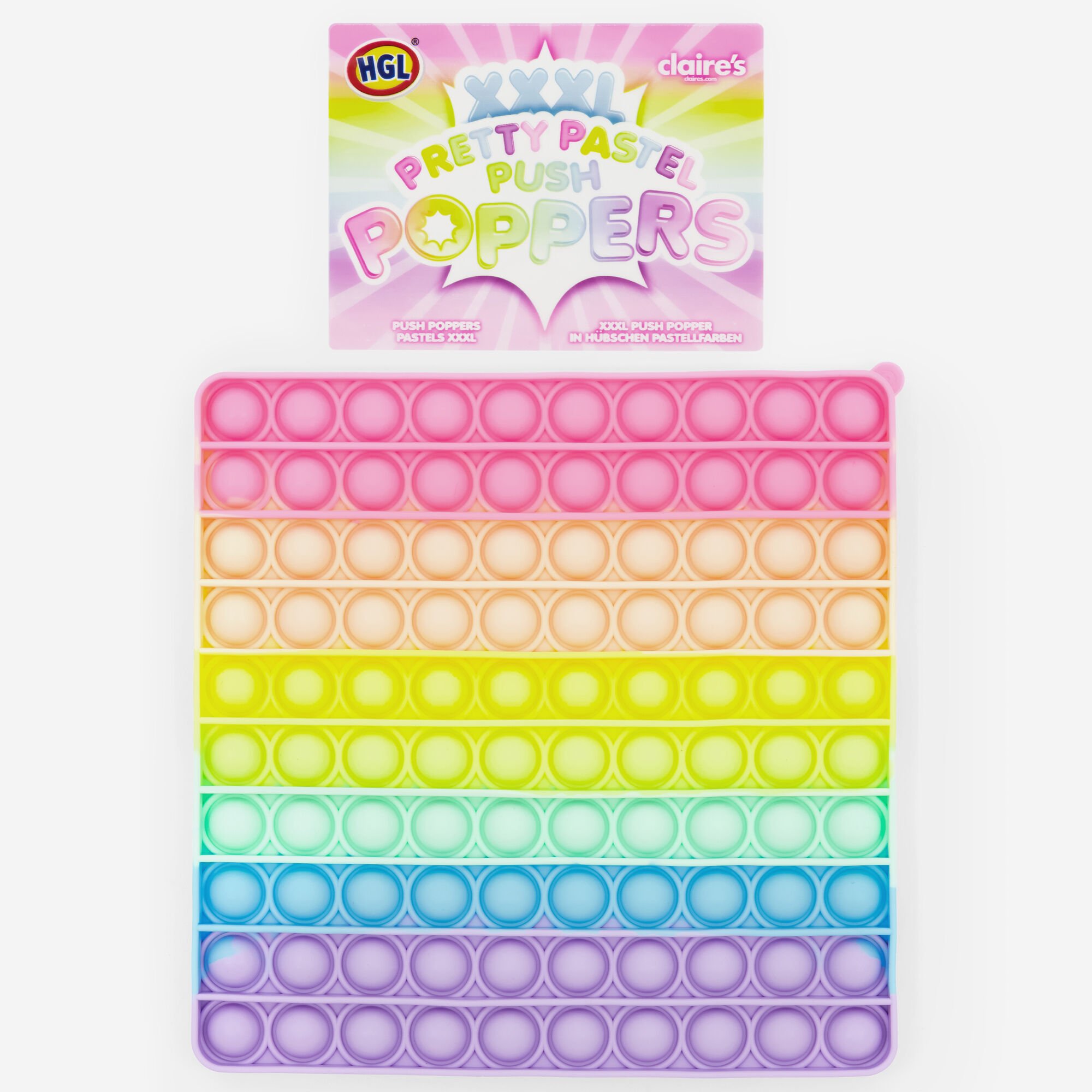 Jouet fidget Push Poppers jolis tons pastel taille XXXL - Les modèles peuvent varier,