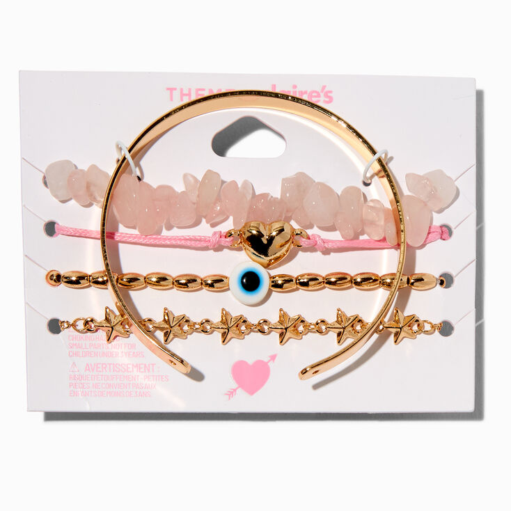 T H E M E x Claire&#39;s &#39;&#39;Be You&#39;&#39; Evil Eye Beaded Bracelet Set - 5 Pack,