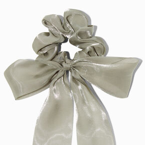 Green Sheer Hair Bow Scrunchie,