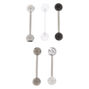 Silver 14G Swirl Tongue Rings - 5 Pack,