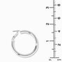 Silver-tone Tube 40mm Hoop Earrings,