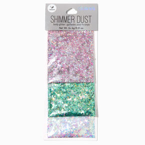 Mermaid Shimmer Dust Vegan Body Glitter - 3 Pack,