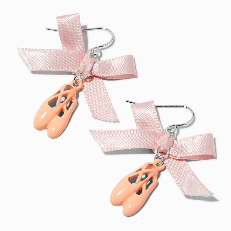 Pink Ballet Slipper 1.5" Drop Earrings