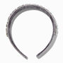 Claire&#39;s Club Silver Velvet Gemstone Headband,