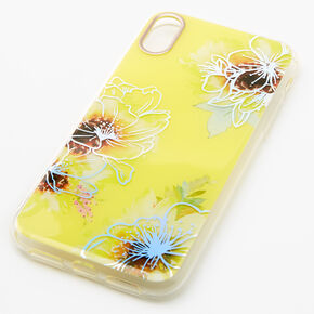 Yellow Floral Phone Case - Fits iPhone XR,