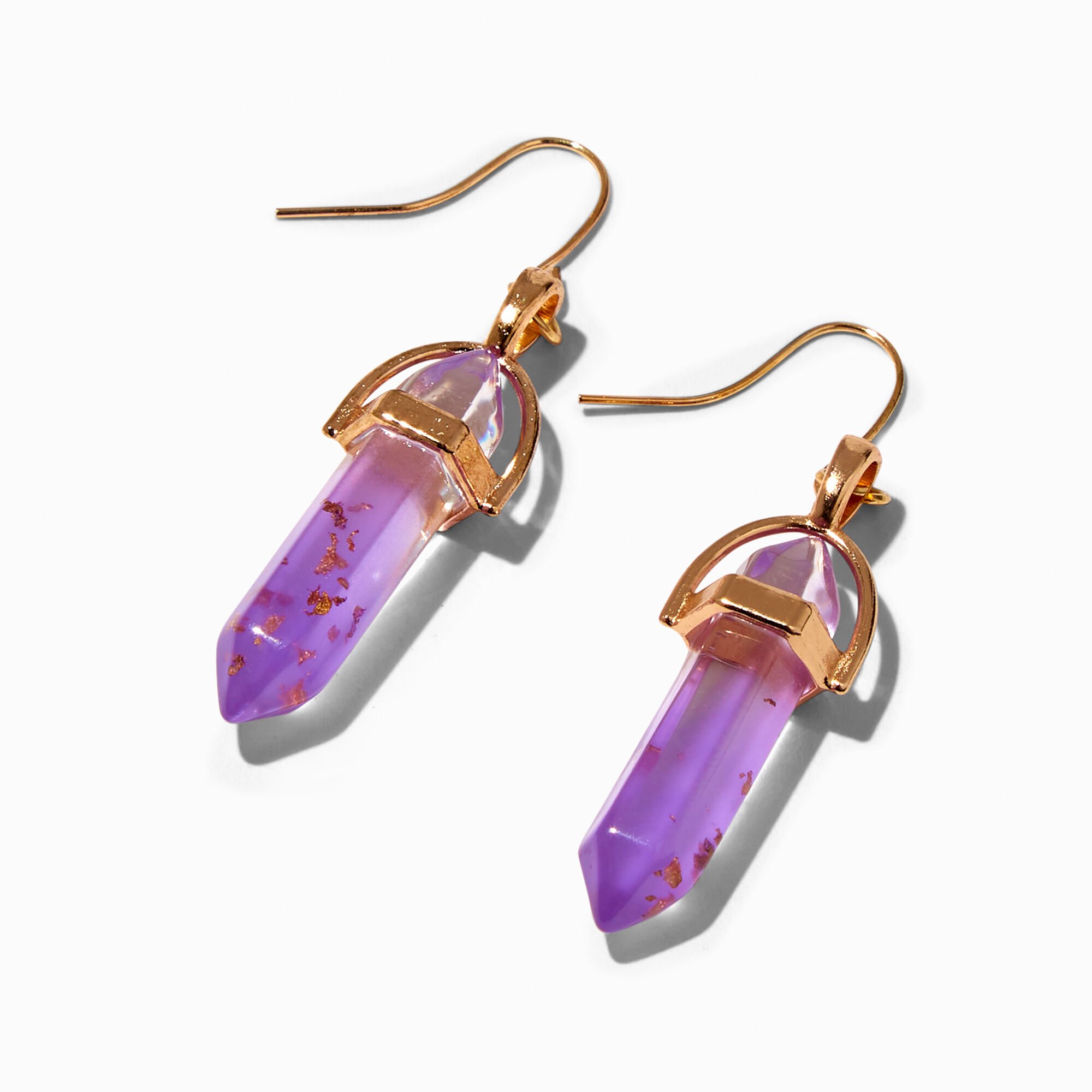 Purple gemstone top earrings