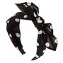Black &amp; White Polka Dot Bow Headband,