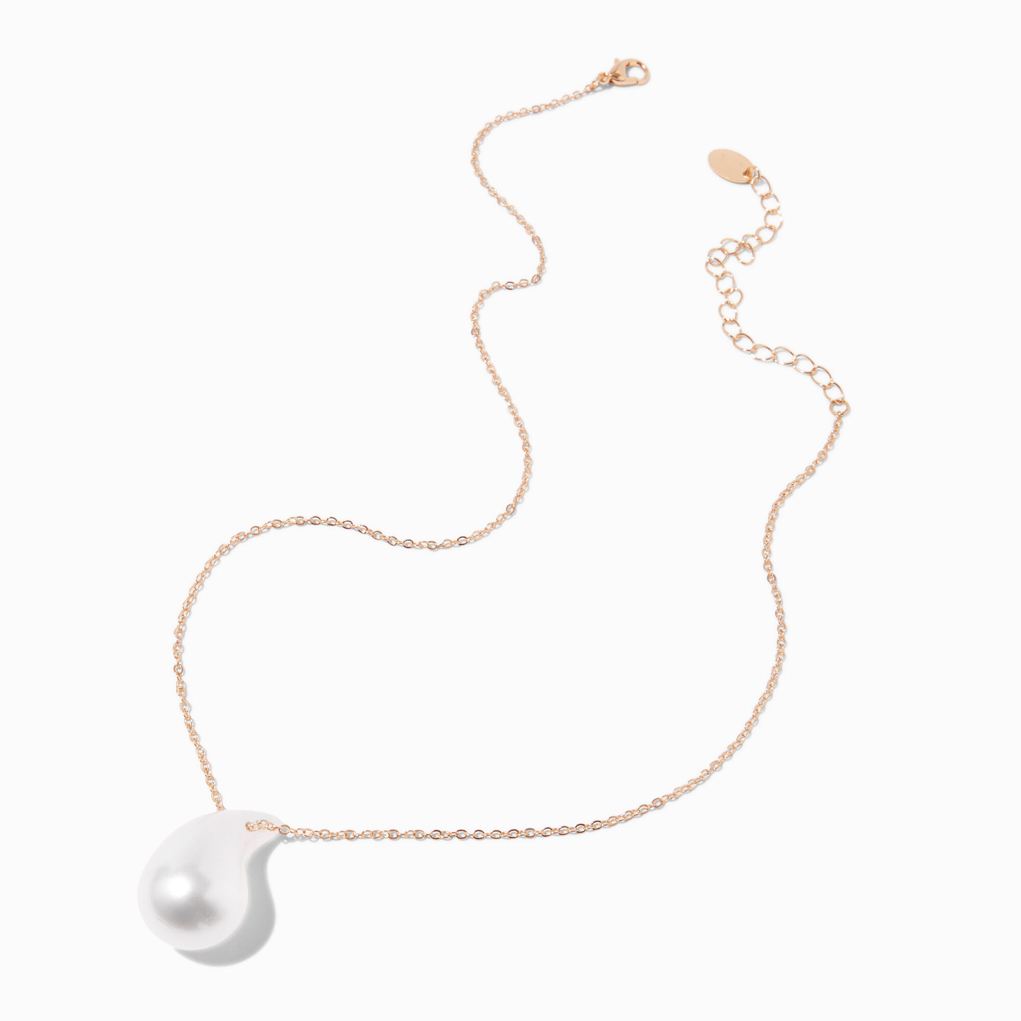 Bubble Pearl Gold-tone Pendant Necklace