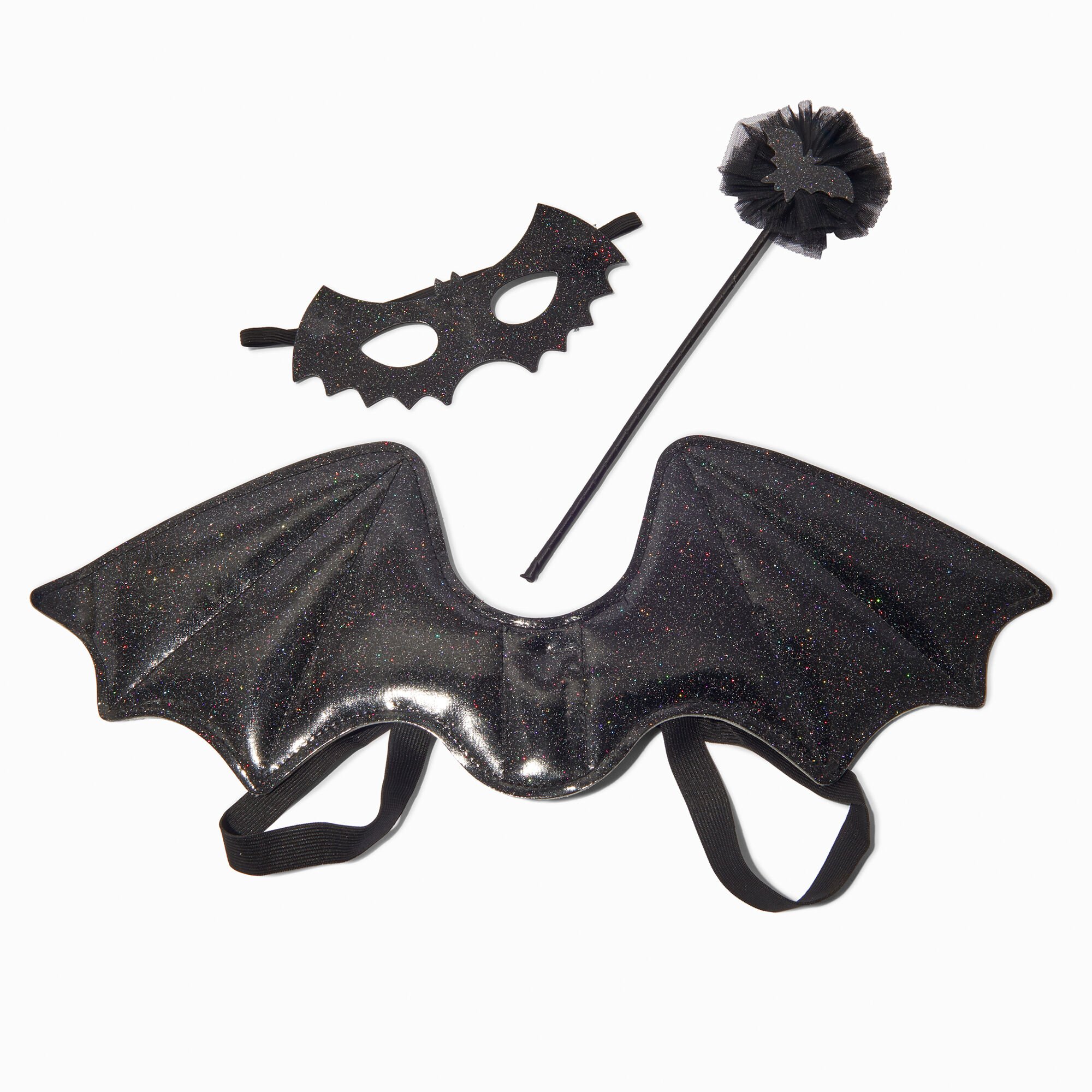 Black Glitter Bat Dress Up Set - 3 Pack,
