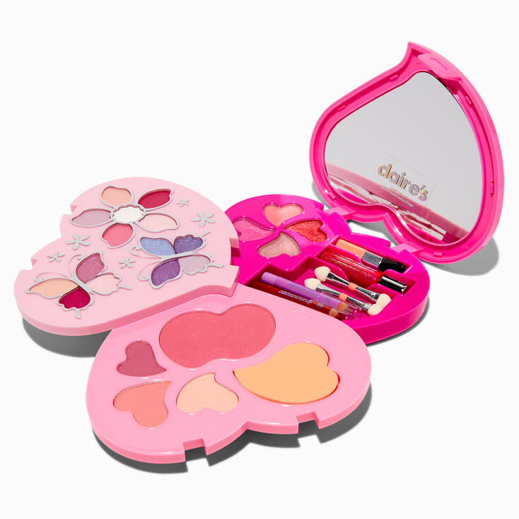 Pink Bling Heart Large Makeup Set,