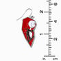 &copy;Disney Nightmare Before Christmas Jack &amp; Sally Split Heart Drop Earrings,