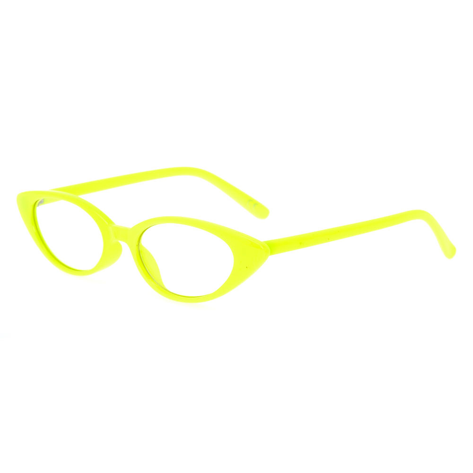 Cat Eye Clear Lens Frames Yellow Claire S Us
