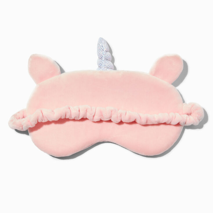 Masque de sommeil en peluche licorne rondelette,