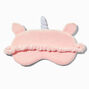 Masque de sommeil en peluche licorne rondelette,