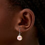 Pink Sparkle Donut 0.5&quot; Drop Earrings ,