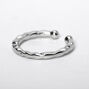 Silver Textured Faux Hoop Nose Ring,