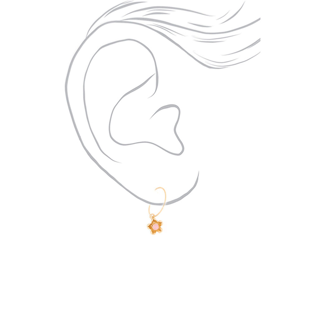 Gold Studs and Charm Hoop Earrings - 20 Pack,