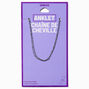 Bracelet de cheville cha&icirc;ne &agrave; boules torsad&eacute;e multi-rangs en acier inoxydable couleur argent&eacute;e,