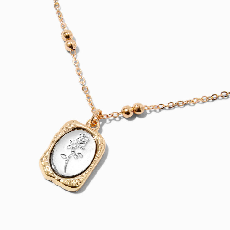 Rose Signet Pendant Necklace,