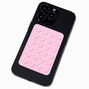 Support adh&eacute;sif pour coque de portable &agrave; ventouse en silicone rectangulaire rose,