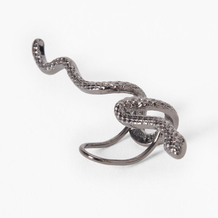 Hematite Snake Ear Cuff,