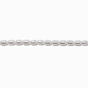 Bracelet cha&icirc;ne couleur dor&eacute;e avec mini perles d&#39;imitation,