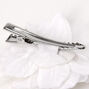 Lily Flower Hair Clips - White, 2 Pack,