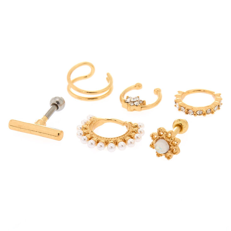 Real Faux Gold Tone Constellation Earrings Claire S Us Real Faux Gold Tone Constellation Earrings