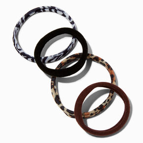 Animal Print Rolled Hair Ties - 12 Pack,