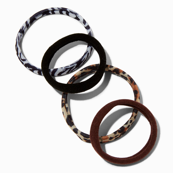 Animal Print Rolled Hair Ties - 12 Pack,