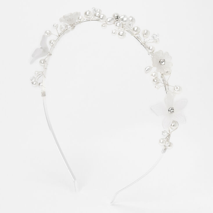 Pearl and Rhinestone Flower Headband,