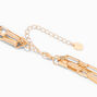 Gold Box Link Multi-Strand Necklace,