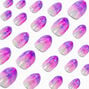 Chrome Galaxy Stiletto Press On Vegan Faux Nail Set - 24 Pack,