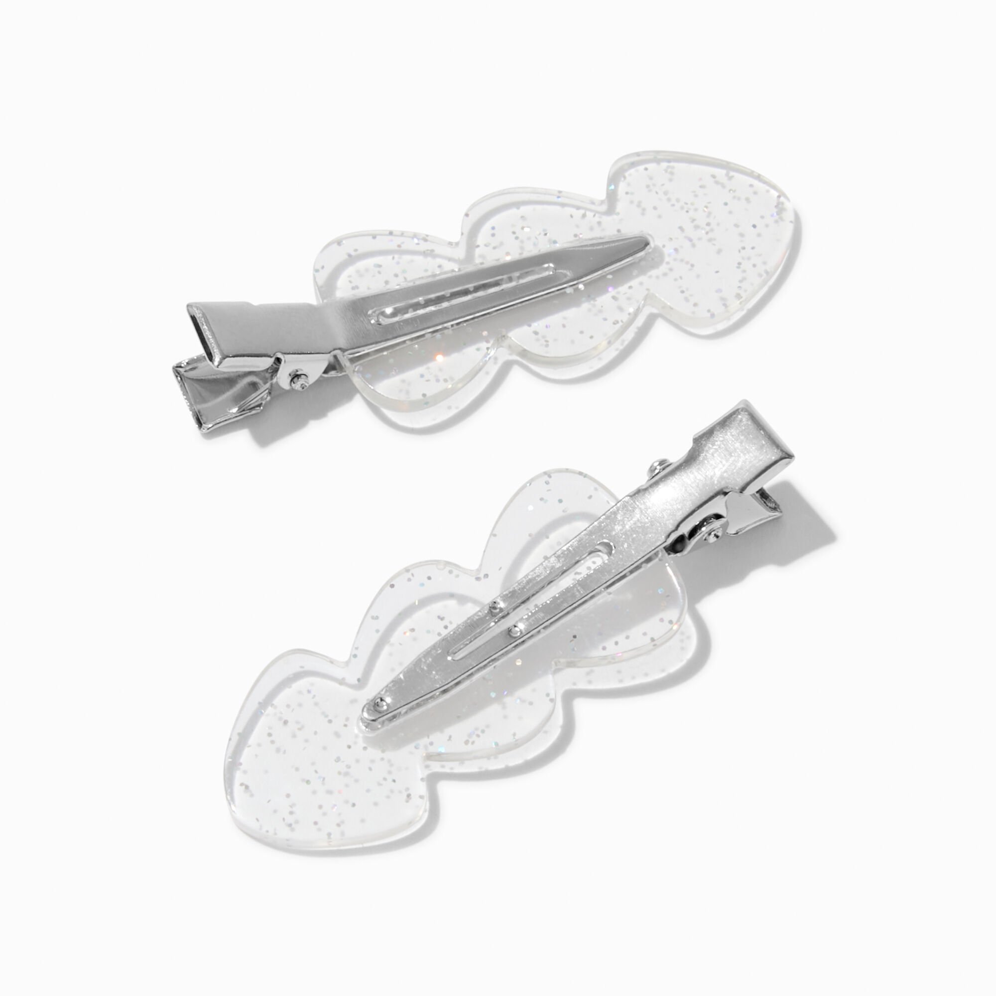 Barrettes de coiffure sans frisottis transparentes - Lot de 2,