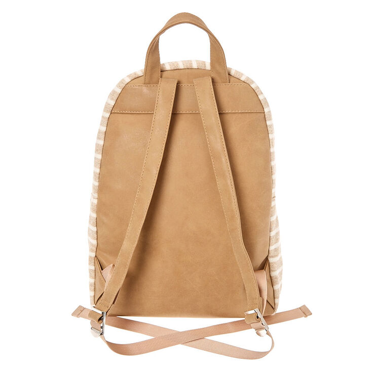 Mini Backpack Tan Wild Stripes