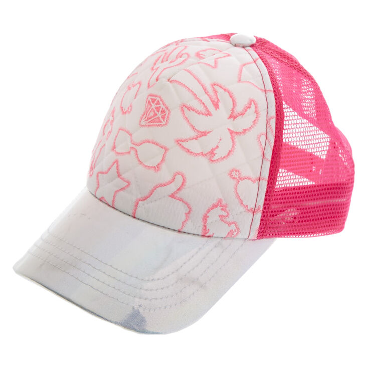 Pink Holographic Shapes Trucker Hat Claire S
