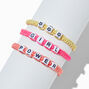 Bracelets tress&eacute;s &laquo;&nbsp;Girl Power&nbsp;&raquo; arc-en-ciel Claire&#39;s&nbsp;Club - Lot de 3,