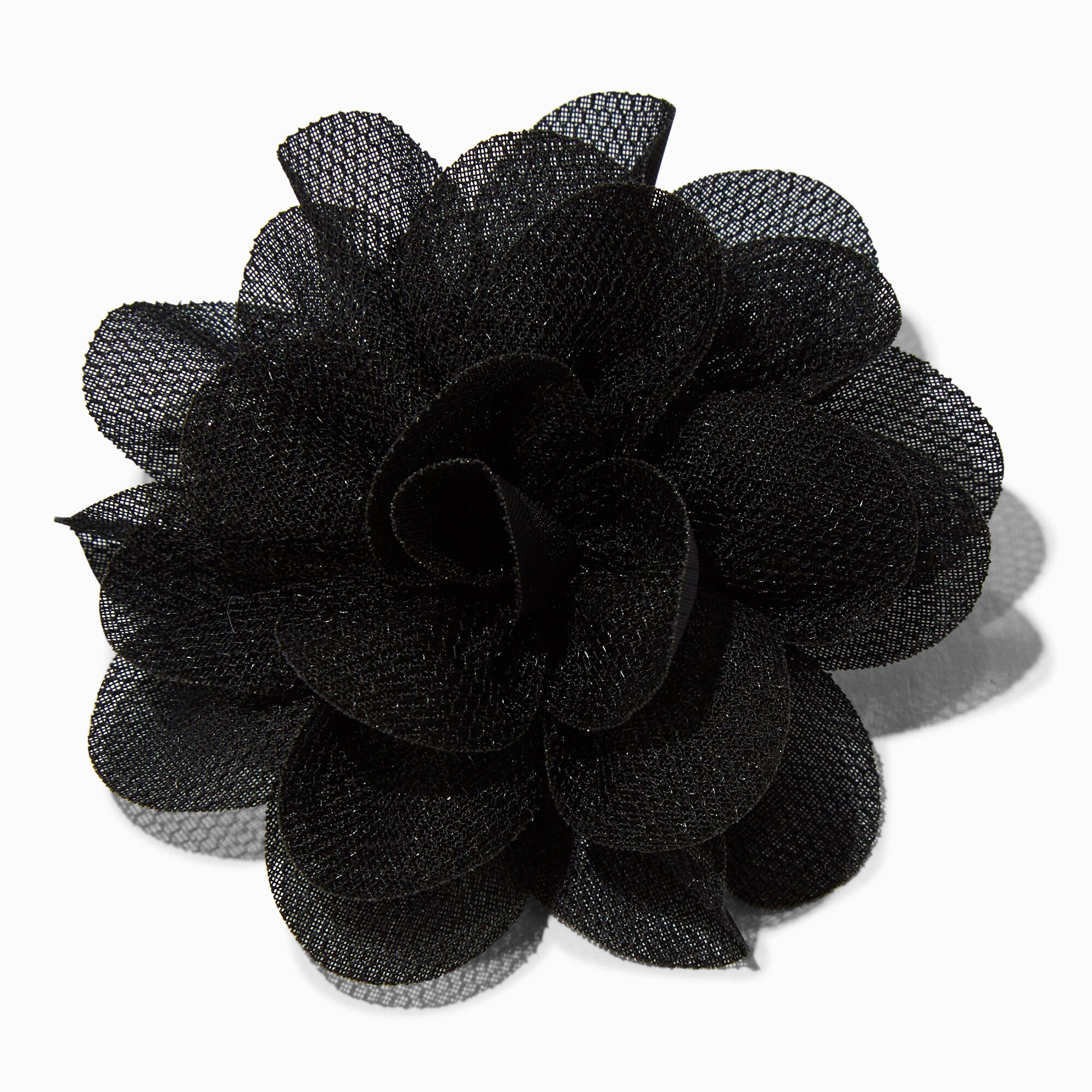 View Claires Rosette Flower Hair Clip Black information