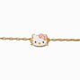 Hello Kitty&reg; Gold-tone Sterling Silver Face Anklet,