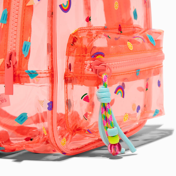Claire&#39;s Club Summer Print Orange Mini Backpack,