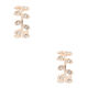 Rose Gold-tone 10mm Vine Hoop Earrings,