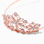 Claire&#39;s Club Pink Clear Rhinestone Rose Gold Tiara,