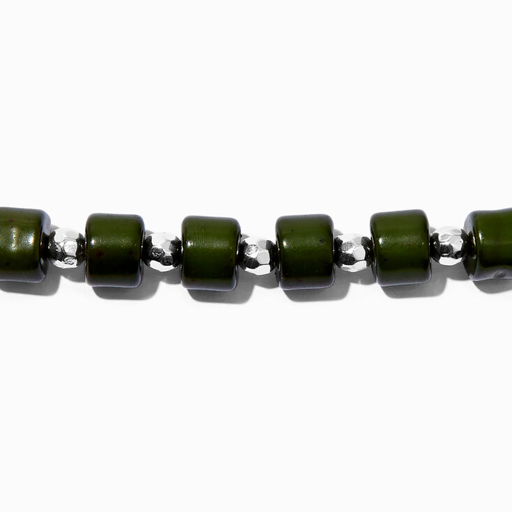 Bracelet perl&eacute; &eacute;pais vert audacieux,