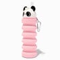 Collapsible Panda Pink Water Bottle,