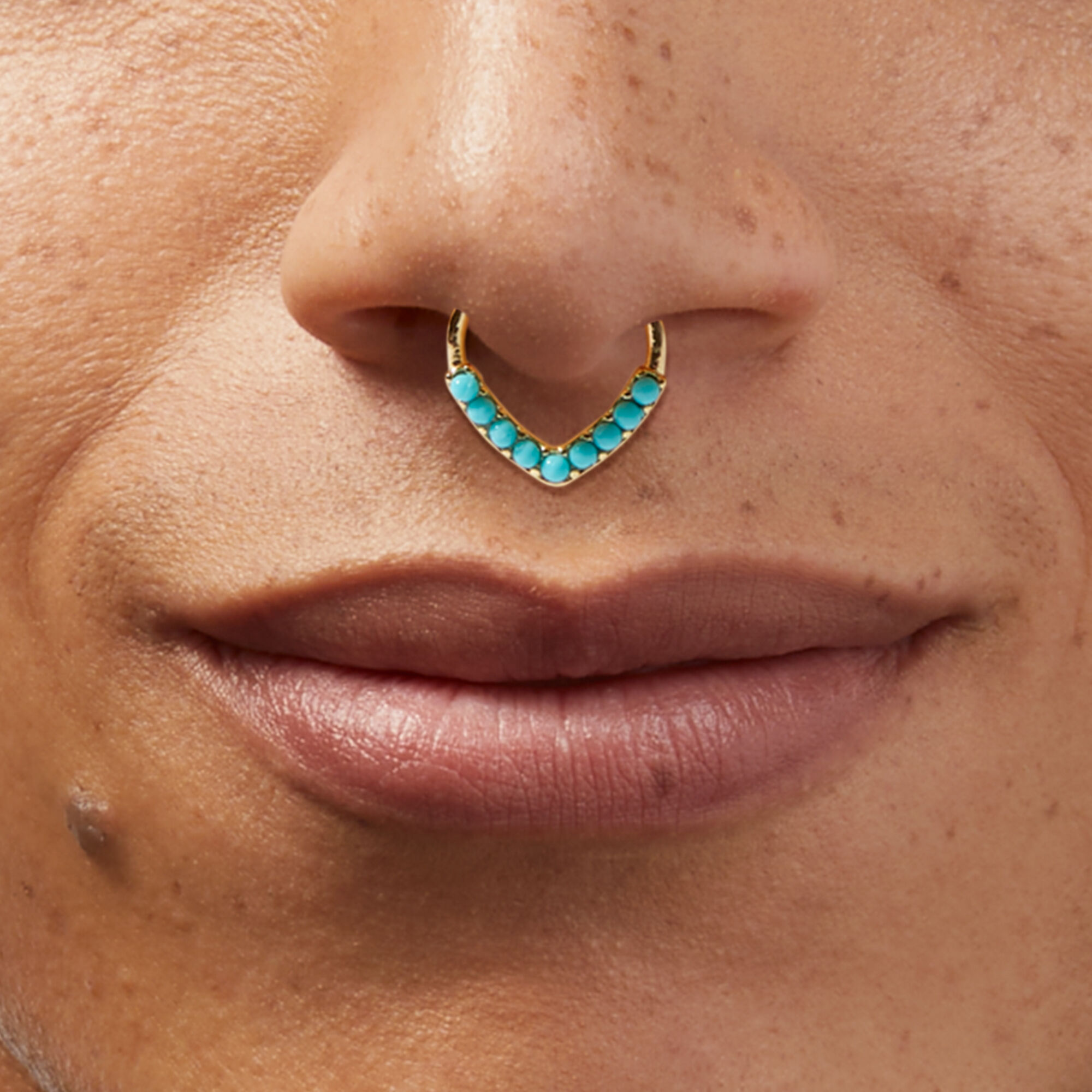 Turquoise nose hotsell ring hoop