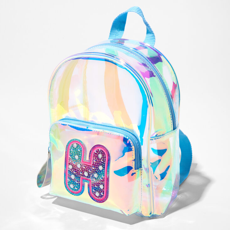 Holographic Initial Mini Backpack - H,