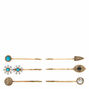 Antique Stone Hair Pins - Turquoise,