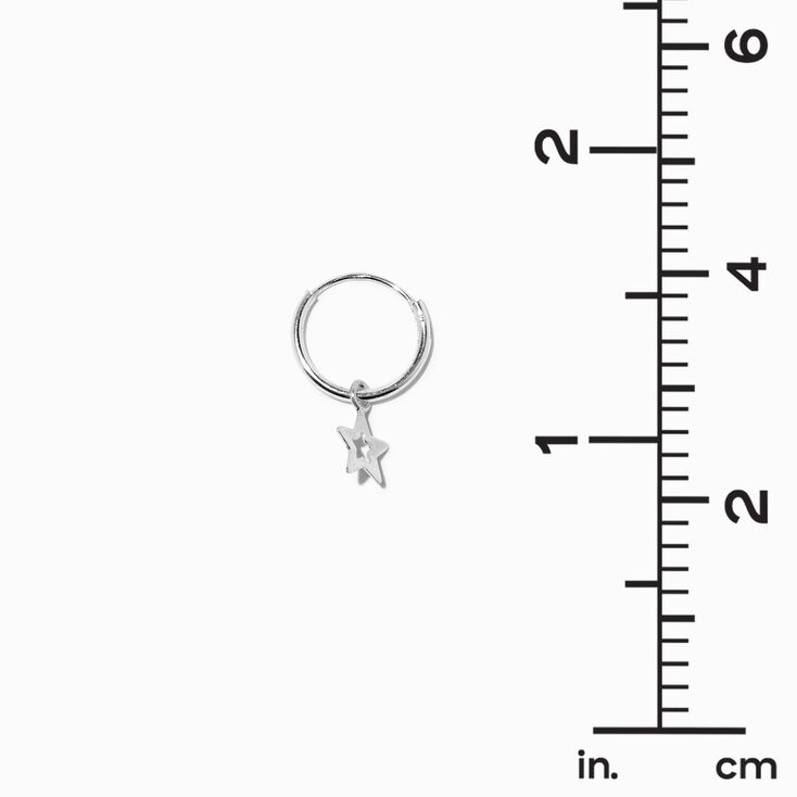 Cr&eacute;oles &agrave; breloque &eacute;toile 12&nbsp;mm en argent,