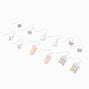 Silver Unicorn Rainbow 1&quot; Drop Earrings - 6 Pack,